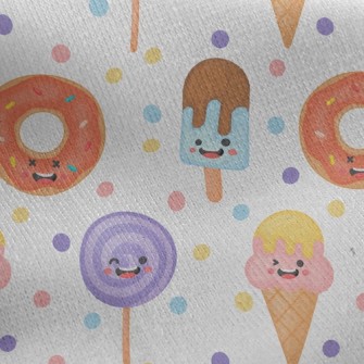 Playful Expression Ice Cream Jersey Backed Fleece