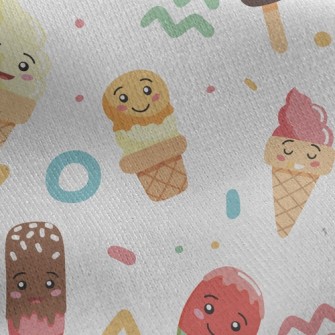 Kawaii Ice Cream Jersey Backed Fleece