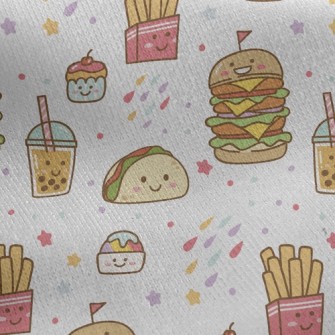 Burger Fries Bubble Tea Jersey Backed Fleece