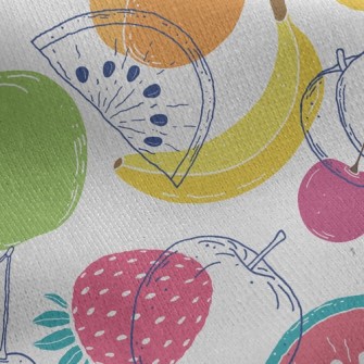Colorful Fruit Jersey Backed Fleece