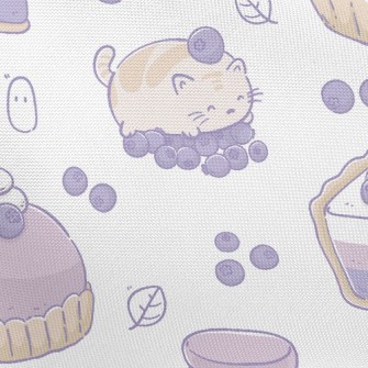 Cat And Blueberry Cake Pongee