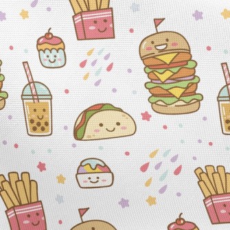 Burger Fries Bubble Tea Pongee