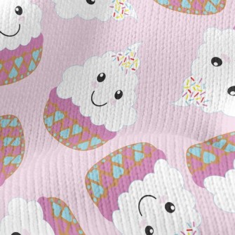 Heart Cupcakes Stretch Jersey