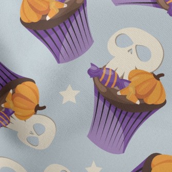 Skull Pumpkin Candies Lightweight Cotton Poplin