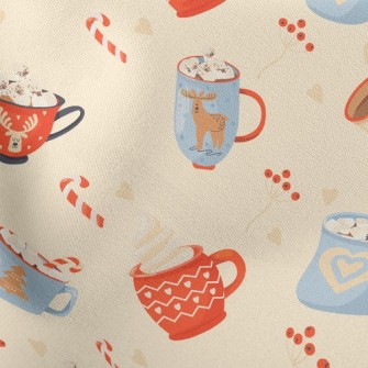 Christmas Cup Lightweight Cotton Poplin