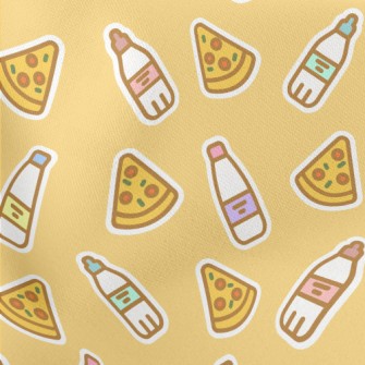 Pizza With Coke Lightweight Cotton Poplin