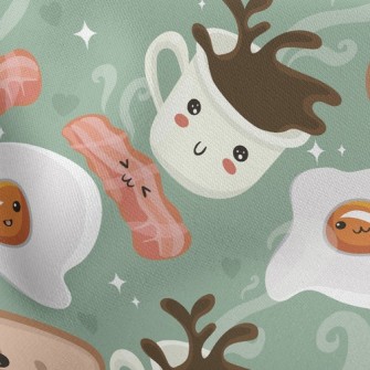 Cute Breakfast Food Lightweight Cotton Poplin