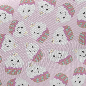 Heart Cupcakes Midweight Cotton Poplin