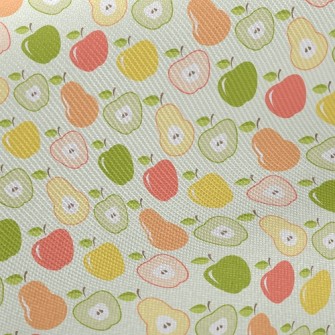 Colorful Apples And Pears Midweight Cotton Poplin