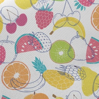 Colorful Fruit Midweight Cotton Poplin