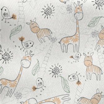 Giraffe With Special Stripes Jersey Backed Fleece