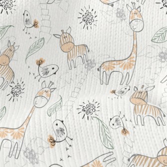 Giraffe With Special Stripes Stretch Jersey