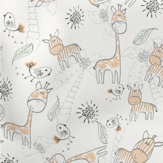 Giraffe With Special Stripes Lightweight Cotton Poplin