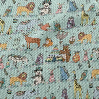 Ethnic Style Safari Birdseye Piqué