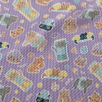 Cat Enjoying Summer On The Bea Birdseye Piqué