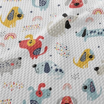 Naughty And Funny Colorful Pup Birdseye Piqué