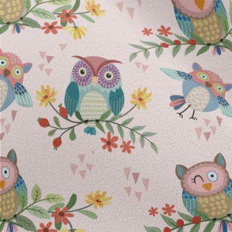Owl Winking On A Branch Chiffon
