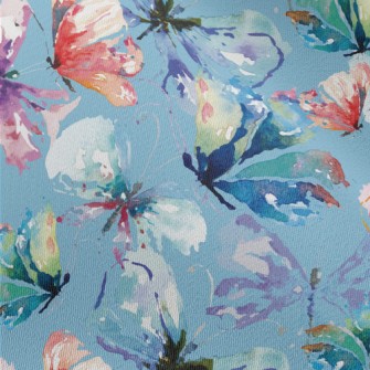 Abstract Butterfly In Watercol Chiffon