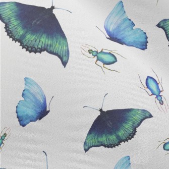 Hand Drawn Colorful Butterfly Chiffon
