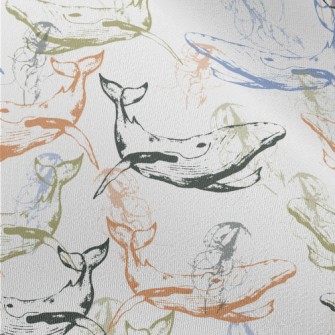 Whales Roaming The Sea Floor Chiffon
