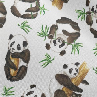 Pandas Are Enjoying A Feast Chiffon
