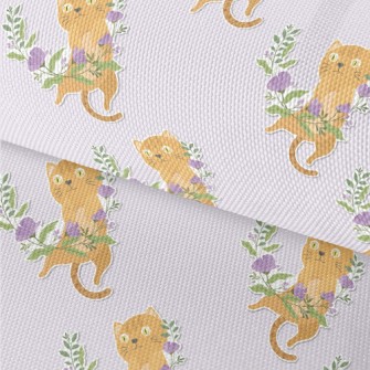 Cute Kitten Weaving A Wreath Waterproof Oxford