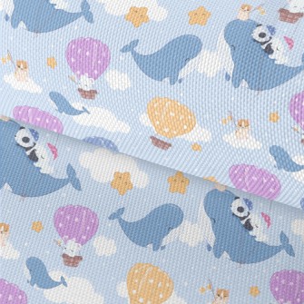 Blue Whale Taxi In The Sky Waterproof Oxford