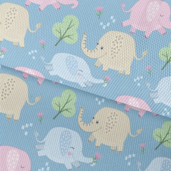 Naughty Colorful Baby Elephant Waterproof Oxford