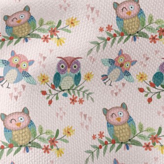 Owl Winking On A Branch Waterproof Canvas