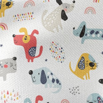 Naughty And Funny Colorful Pup Waterproof Canvas
