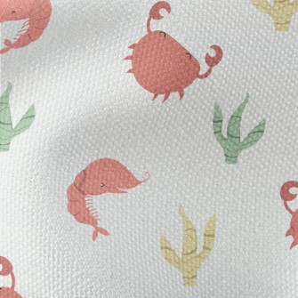Red Crab And Shrimp Next To Se Waterproof Canvas