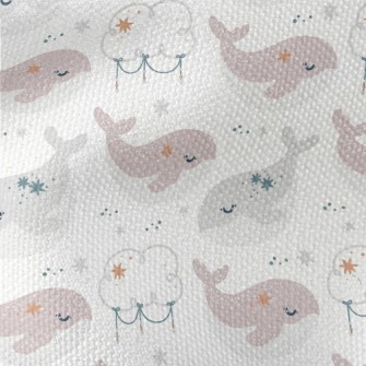 Cute Whale Clouds And Stars Waterproof Canvas