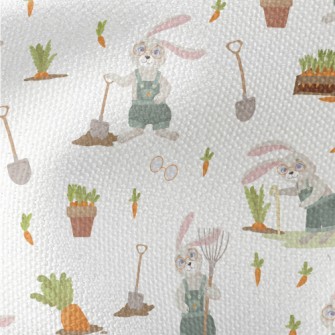 Rabbit Is Planting Carrots Waterproof Canvas