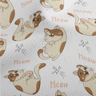 Funny Kittens Playing Athletic Mesh Flat Back