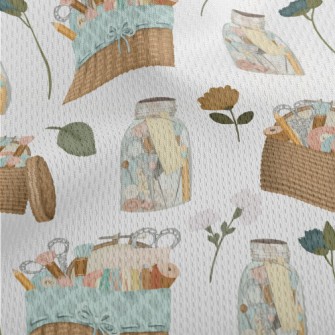 Sewing Utensils In A Bamboo Ba Athletic Mesh Flat Back