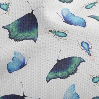 Hand Drawn Colorful Butterfly Athletic Mesh Flat Back