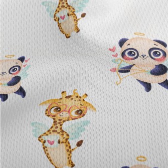 Panda And Cupid The Giraffe Athletic Mesh Flat Back