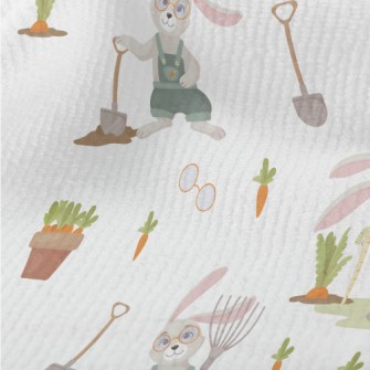 Rabbit Is Planting Carrots Terry