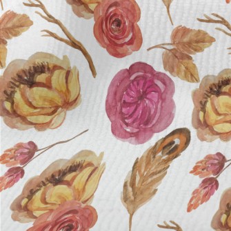 Warm Flowers In Watercolor Sty Terry