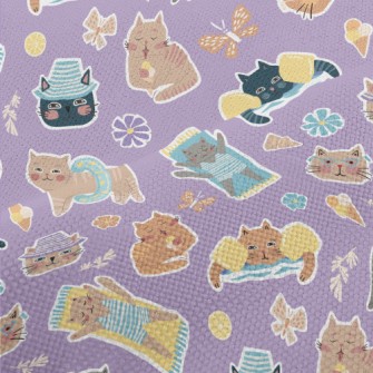 Cat Enjoying Summer On The Bea Performance Linen