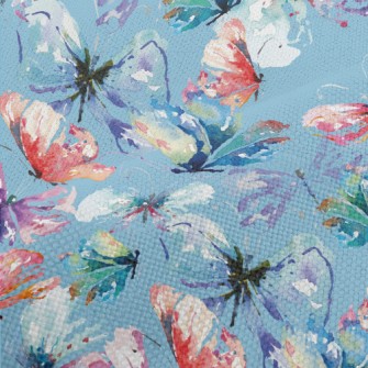 Abstract Butterfly In Watercol Performance Linen