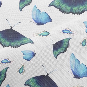 Hand Drawn Colorful Butterfly Performance Linen