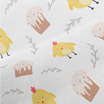 Yellow Chick And Egg Cake Performance Linen