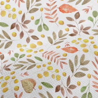 Autumn Leaves In Watercolor St Performance Linen
