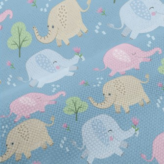 Naughty Colorful Baby Elephant Performance Linen