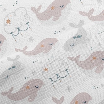 Cute Whale Clouds And Stars Performance Linen