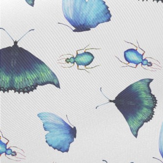 Hand Drawn Colorful Butterfly Twill