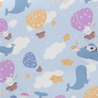 Blue Whale Taxi In The Sky Twill