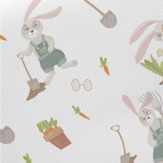 Rabbit Is Planting Carrots Twill