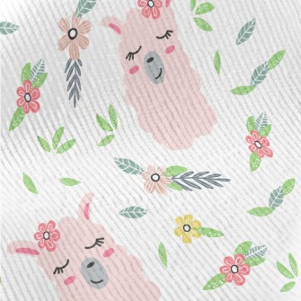 Alpaca Wearing Pink Flowers Standard Corduroy